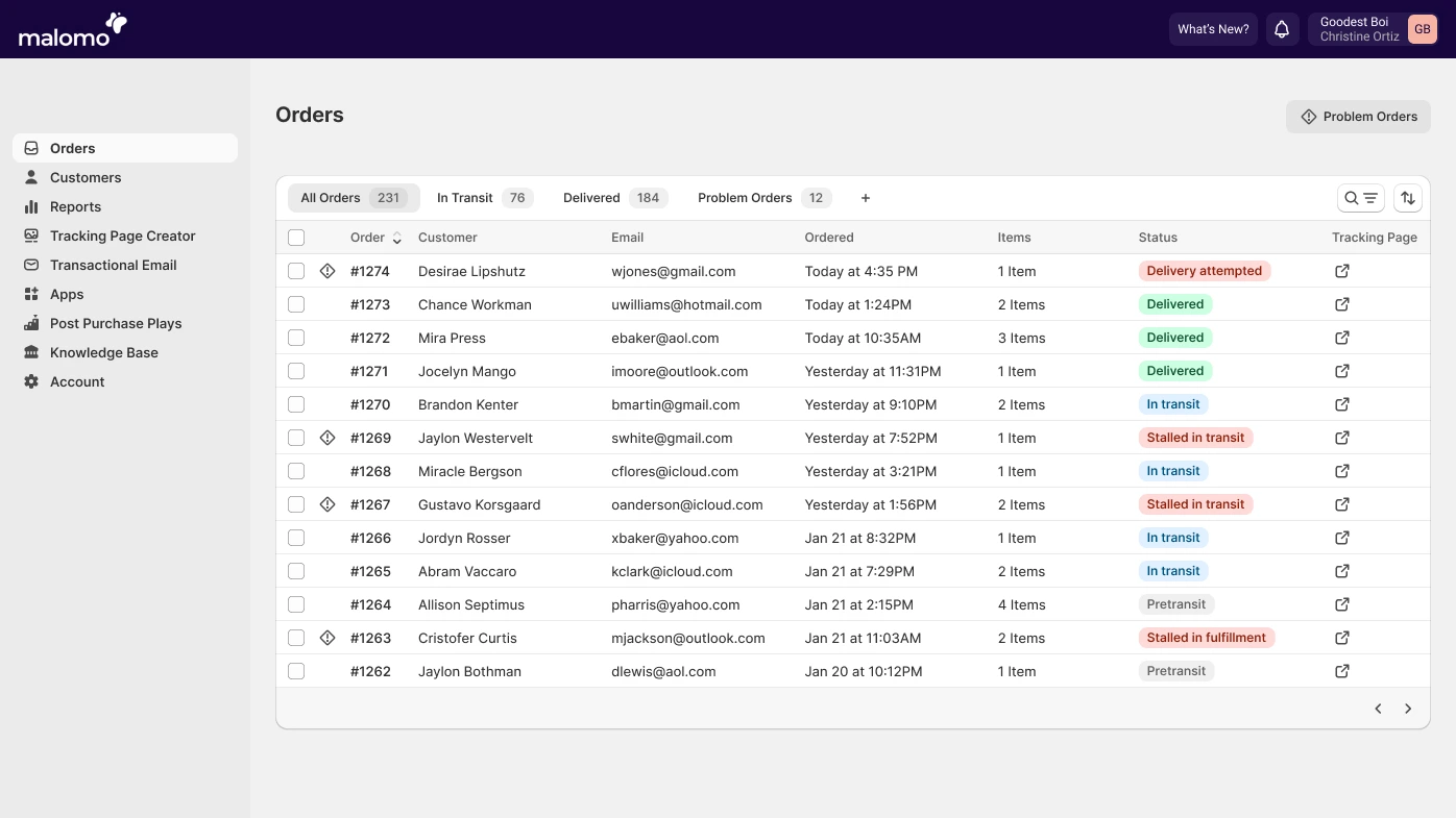 Malomo Redesigned UI