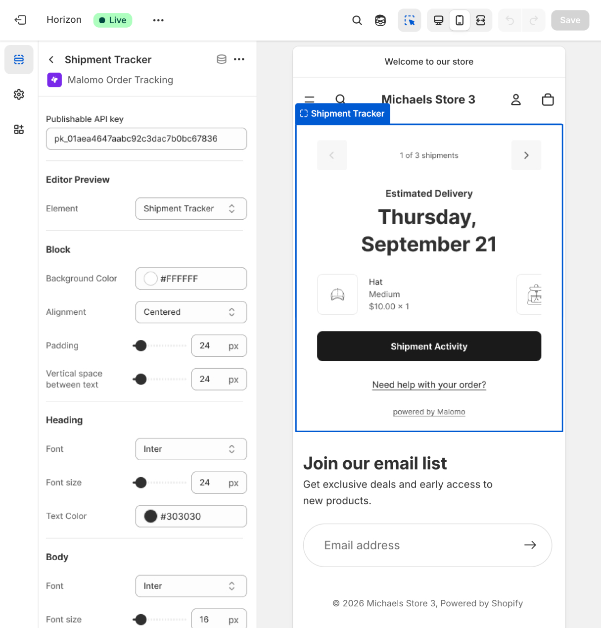 Shopify Theme Editor