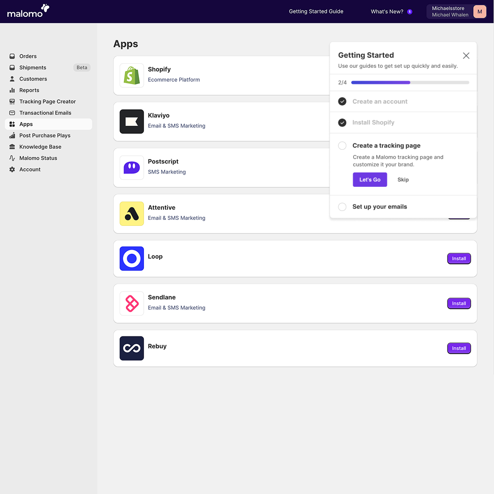 Step 5: Create a tracking page