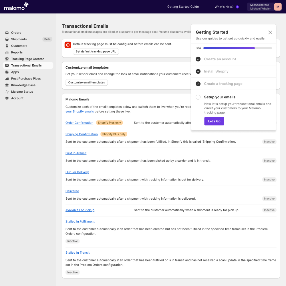 Step 6: Set up emails